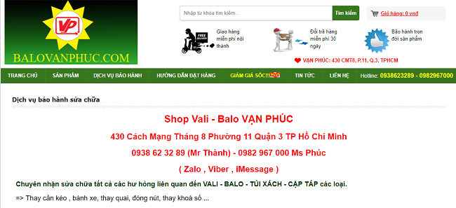 Vi sao khach hang chon Balo Vali Van Phuc