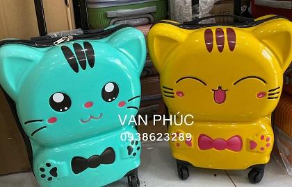 Mẫu vali kéo trẻ em hình mèo độc đáo tại Vạn Phúc