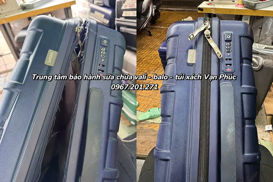 Khóa kéo vali bi hỏng