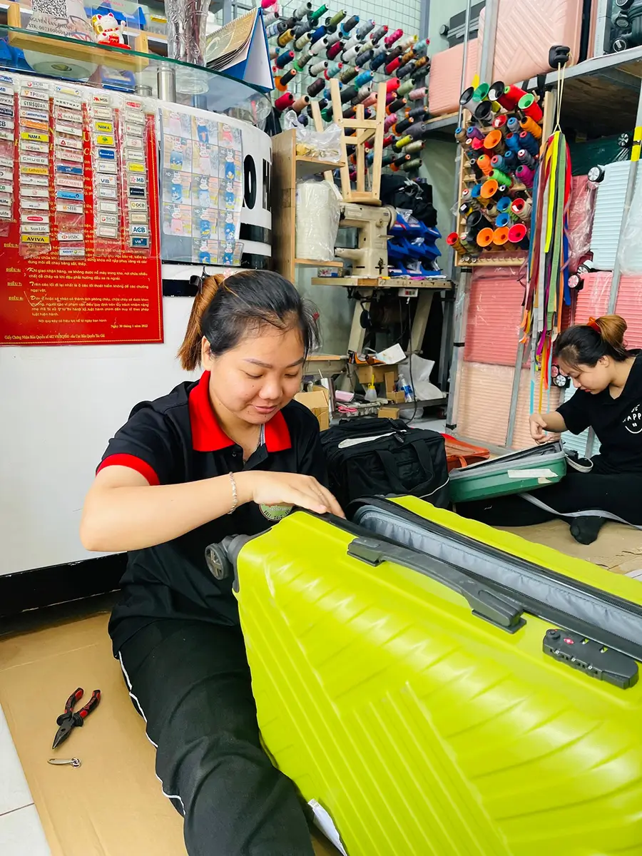 Cách thay dây kéo vali Cách thay dây kéo vali