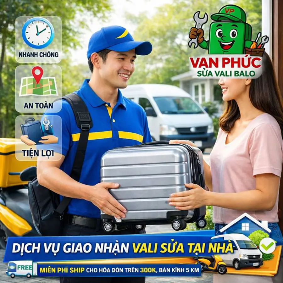 Sửa vali giao nhận tận nhà tại TP.HCM tiện lợi, nhanh chóng
