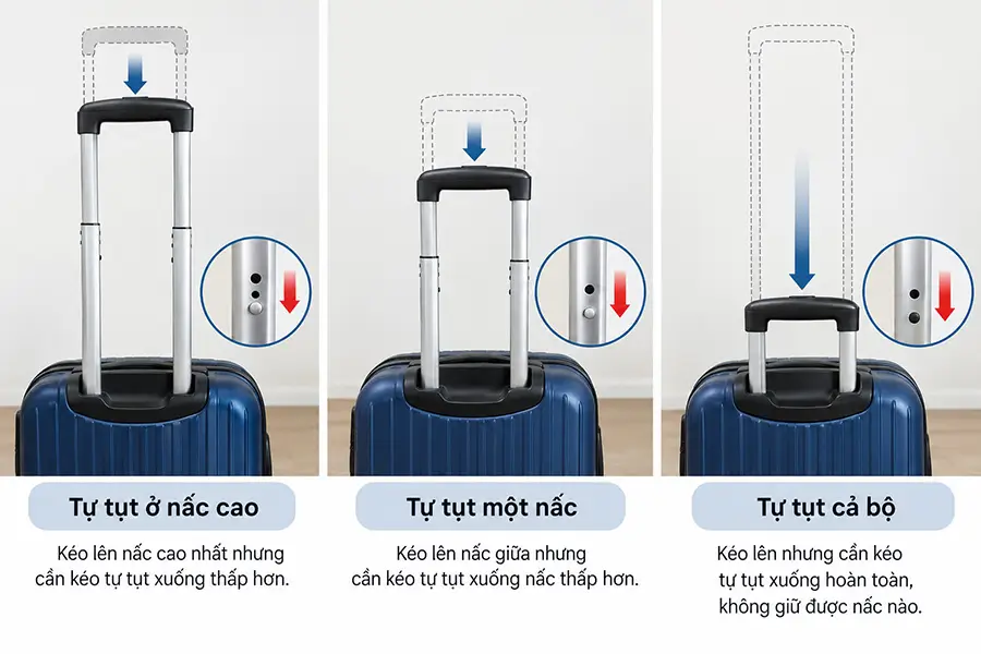 Phân biệt các trạng thái cần kéo tự tụt
